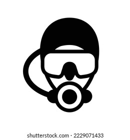 Diving mask icon vector design template