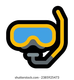 Diving mask icon vector. Diving mask flat design