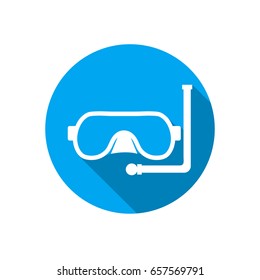 diving mask icon vector illustration. Flat icon isolated on a white background