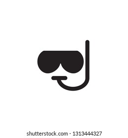 diving mask icon vector isolated on white background. Underwater mask icon symbol.Vector