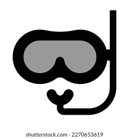 diving mask icon vector isolated on white background