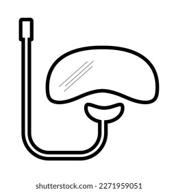 diving mask icon vector isolated on white background