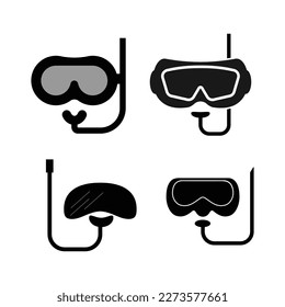 diving mask icon vector isolated on white background