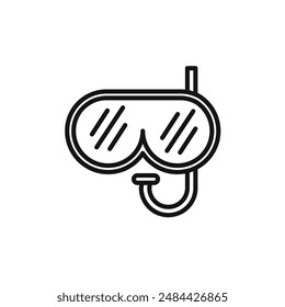 Diving mask icon vector set collection for web