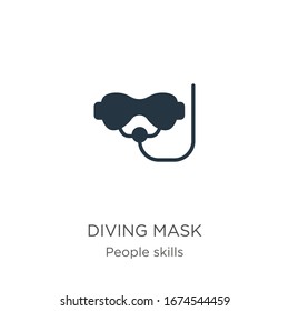 Diving mask icon vector. Trendy flat diving mask icon from people skills collection isolated on white background. Vector illustration can be used for web and mobile graphic design, logo, eps10