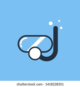 Diving mask icon,Vector and Illustration. 