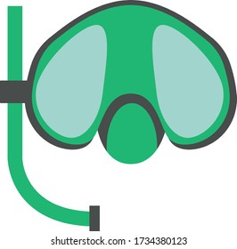 Diving mask, illustration, vector on white background