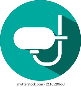 Diving mask, illustration, vector on a white background.