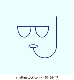 Diving Mask Line icon. Eps-10.