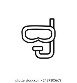 Diving mask logo sign vector outline