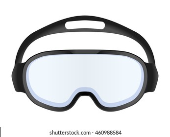 Diving mask on a white background.