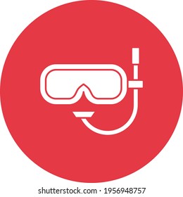 Diving mask, scuba dive, water, swimming mask Icon vector image. Can be used for Summer and Holidays. Suitable for mobile apps, web apps and print media.