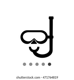 Diving mask simple icon