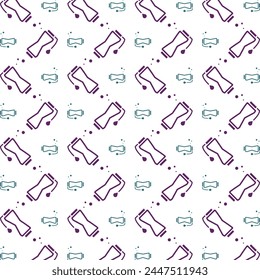 Diving Mask smooth trendy multicolor repeating pattern vector illustration background design