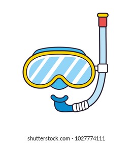 Diving mask and snorkel