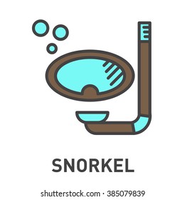 Diving mask with snorkel