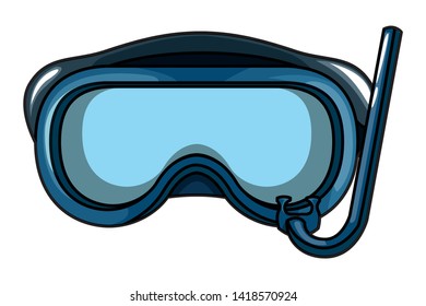 Diving mask snorkel equipment cartoon isolated vector illustration graphic design