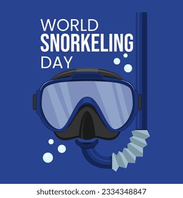 Diving mask or snorkel goggles vector illustration suitable for World Snorkeling Day icon