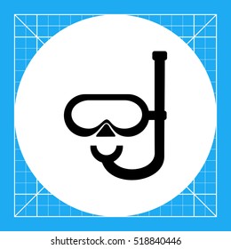 Diving Mask with Snorkel Icon