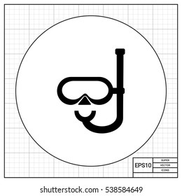 Diving Mask with Snorkel Icon