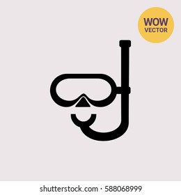 Diving Mask with Snorkel Icon