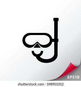 Diving Mask with Snorkel Icon