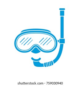 Diving mask and snorkel icon