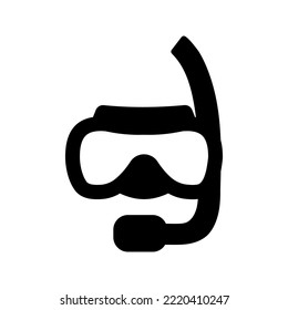 Diving mask and snorkel icon color editable