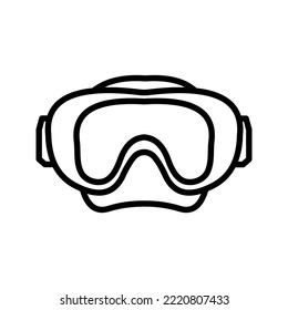 Diving mask and snorkel icon color editable