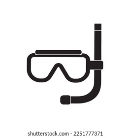 diving mask with snorkel icon vector isolated on background