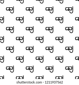 Diving mask snorkel pattern vector seamless repeating for any web design