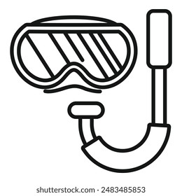 Diving mask and snorkel reminding people of exciting underwater adventures