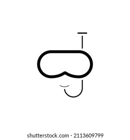 Diving Mask, Snorkel, Swimwear, Snorkelling Solid Icon Simple Design Concept Suitable For Any Purposes