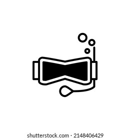 Diving Mask, Snorkel, Swimwear, Snorkelling, Scuba, Diver Solid Line Icon Vector Illustration Logo Template. Suitable For Many Purposes.