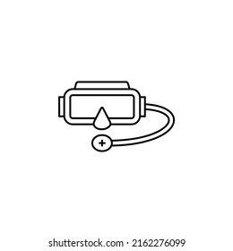 Diving Mask, Snorkel, Swimwear, Snorkelling Thin Line Icon Vector Illustration Logo Template. Suitable For Many Purposes.