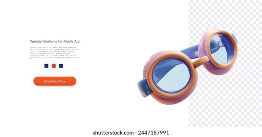 Diving Mask. Diving and snorkeling concept isolated on a transparent background. Vector illustration