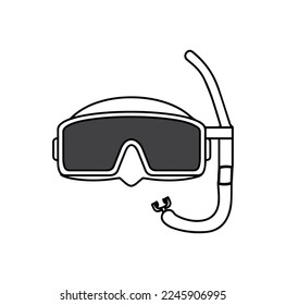 diving mask snorkeling equipment icon isolatend on white background,good choice for your great project