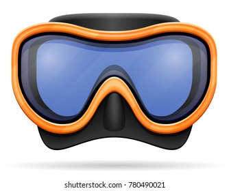 diving mask stock vector illustration isolated on white background