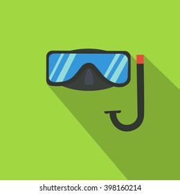 Diving mask. Summer time. 