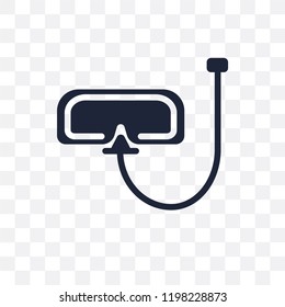 Diving mask transparent icon. Diving mask symbol design from Nautical collection. Simple element vector illustration on transparent background.