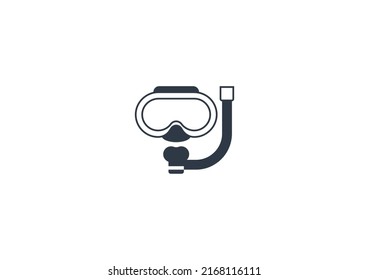 Diving Mask vector flat emoticon. Isolated Diving Mask illustration. Diving Mask icon