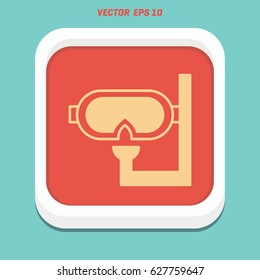diving mask vector icon
