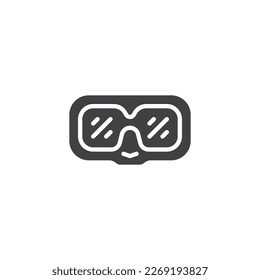 Diving mask vector icon. filled flat sign for mobile concept and web design. Scuba mask glyph icon. Symbol, logo illustration. Vector graphics