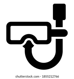 diving mask vector icon glyph style for Web and Mobile.