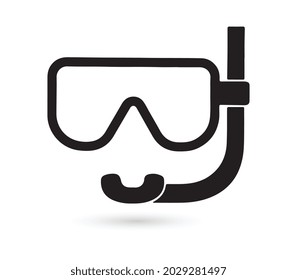 diving mask vector icon, vector illustration