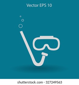 Diving mask vector icon illustration