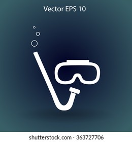 Diving mask vector icon illustration