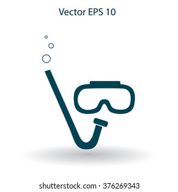 Diving mask vector icon illustration