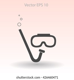 Diving mask vector icon illustration