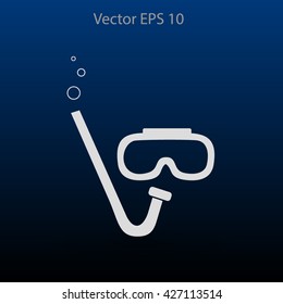 Diving mask vector icon illustration